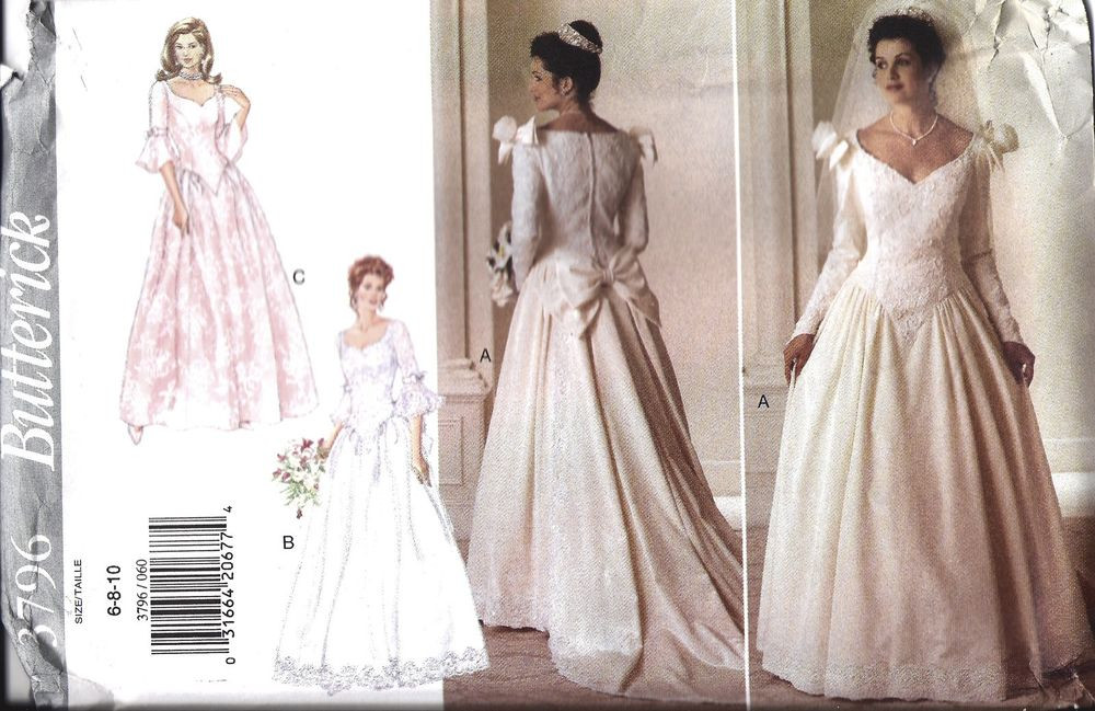 Wedding Gown Patterns
 UNCUT Butterick Sewing Pattern Misses Wedding Dress Bridal