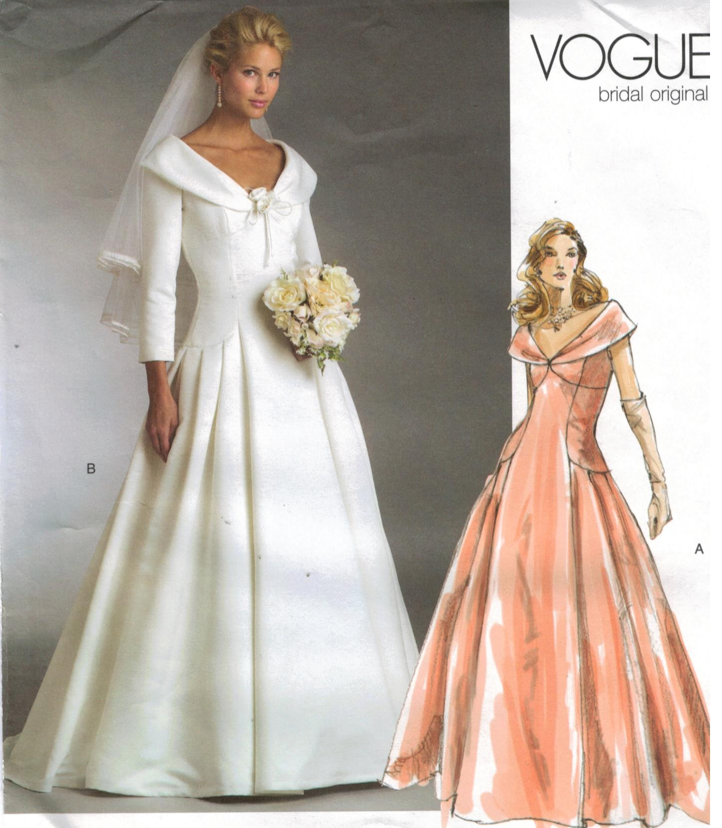 Wedding Gown Sewing Patterns
 Vogue Pattern 2994 Wedding Gown and Bridesmaid Bridal