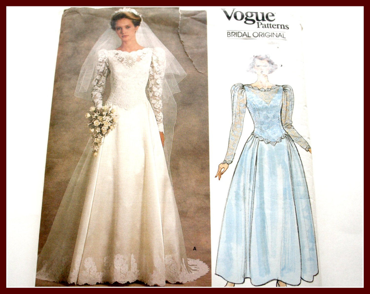 Wedding Gown Sewing Patterns
 LACE Overlay Bridal Gown Sewing Pattern Wedding Dress Uncut