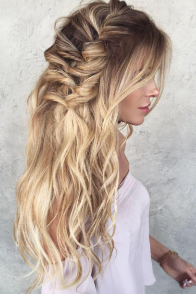 Wedding Guest Hairstyles 2020
 Beach waves and braids in 2020