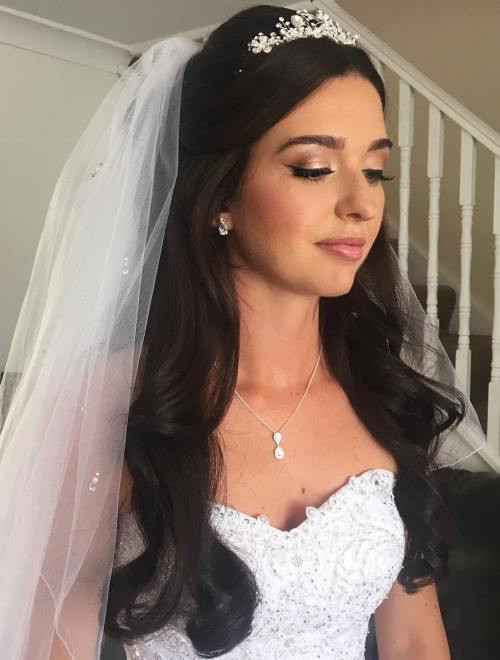 Wedding Hair With Veil And Tiara
 Half Up Half Down Wedding Hairstyles – 50 Stylish Ideas