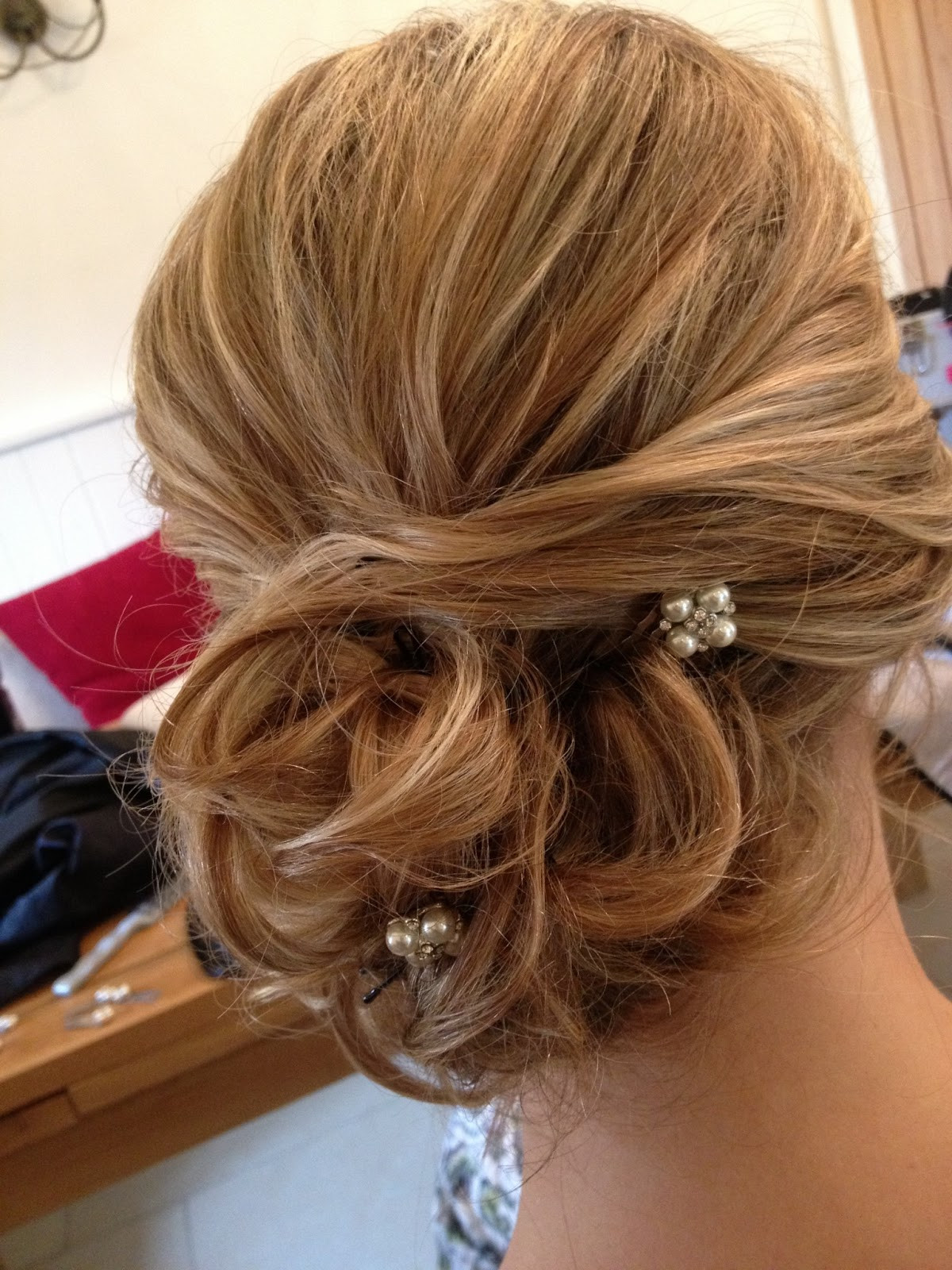 Wedding Hairstyles Buns
 Kingscote Barn Wedding Hair Styling for Frances