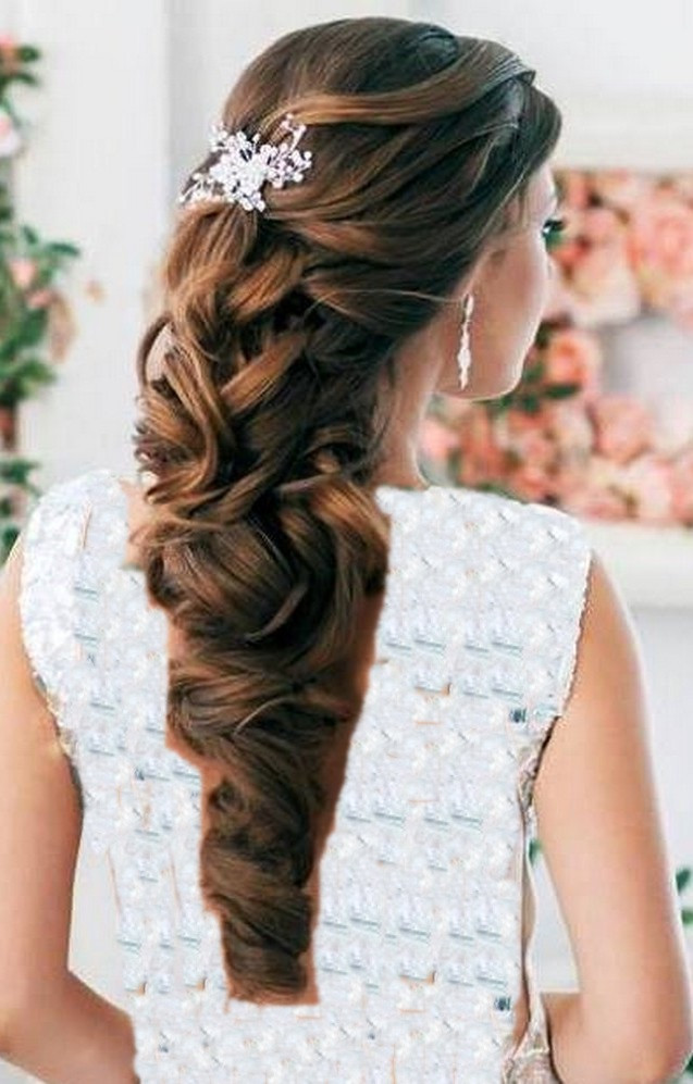 Wedding Hairstyles For Long Curly Hair Half Up Half Down
 Half up half down wedding hair Hairstyle for women & man