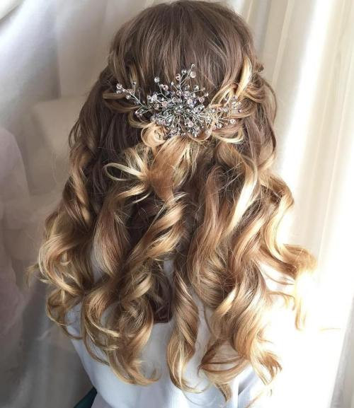 Wedding Hairstyles For Long Curly Hair Half Up Half Down
 Half Up Half Down Wedding Hairstyles – 50 Stylish Ideas