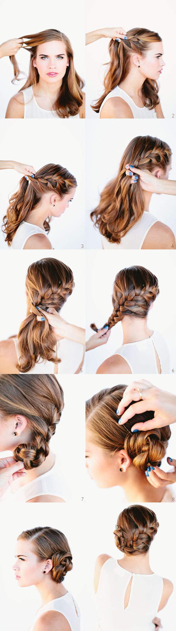 Wedding Hairstyles Tutorials
 French Braid Bun Hair Tutorial ce Wed