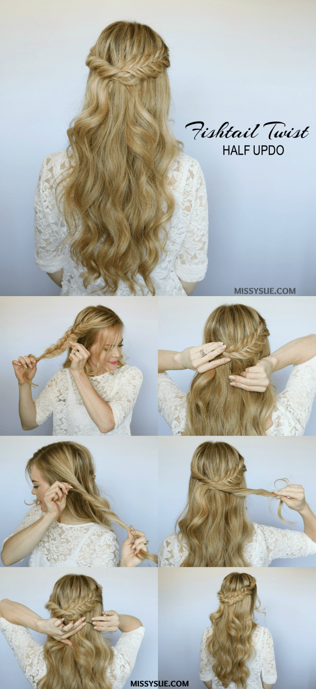 Wedding Hairstyles Tutorials
 Half Up Fishtail Twist