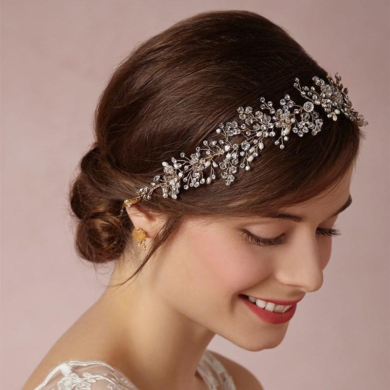 Wedding Hairstyles With Headband
 Aliexpress Buy Vintage Wedding Bridal Crystal Pearls