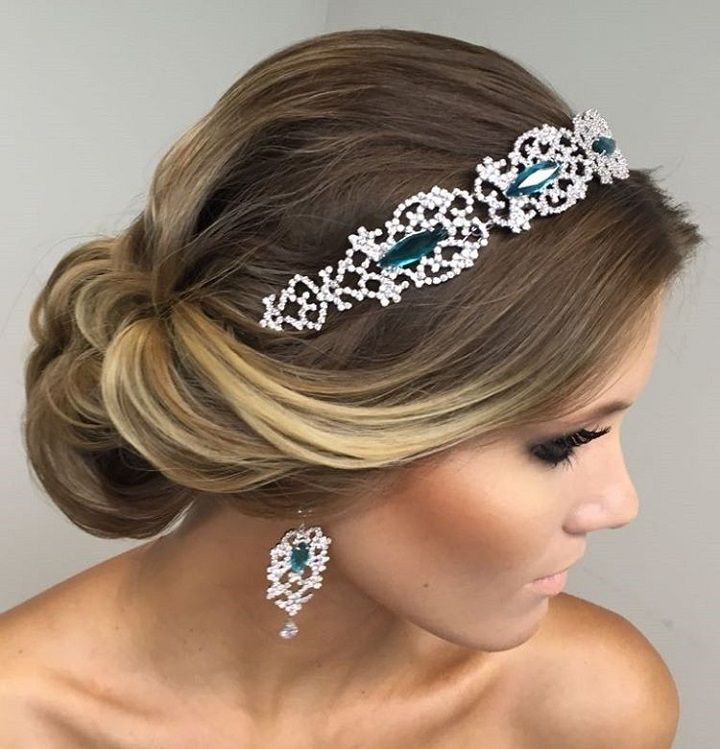 Wedding Hairstyles With Headband
 Beautiful bridal updo hairstyle with headband
