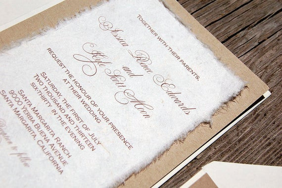 Wedding Invitation Cardstock
 Items similar to D I Y Simple Rustic Cardstock Wedding
