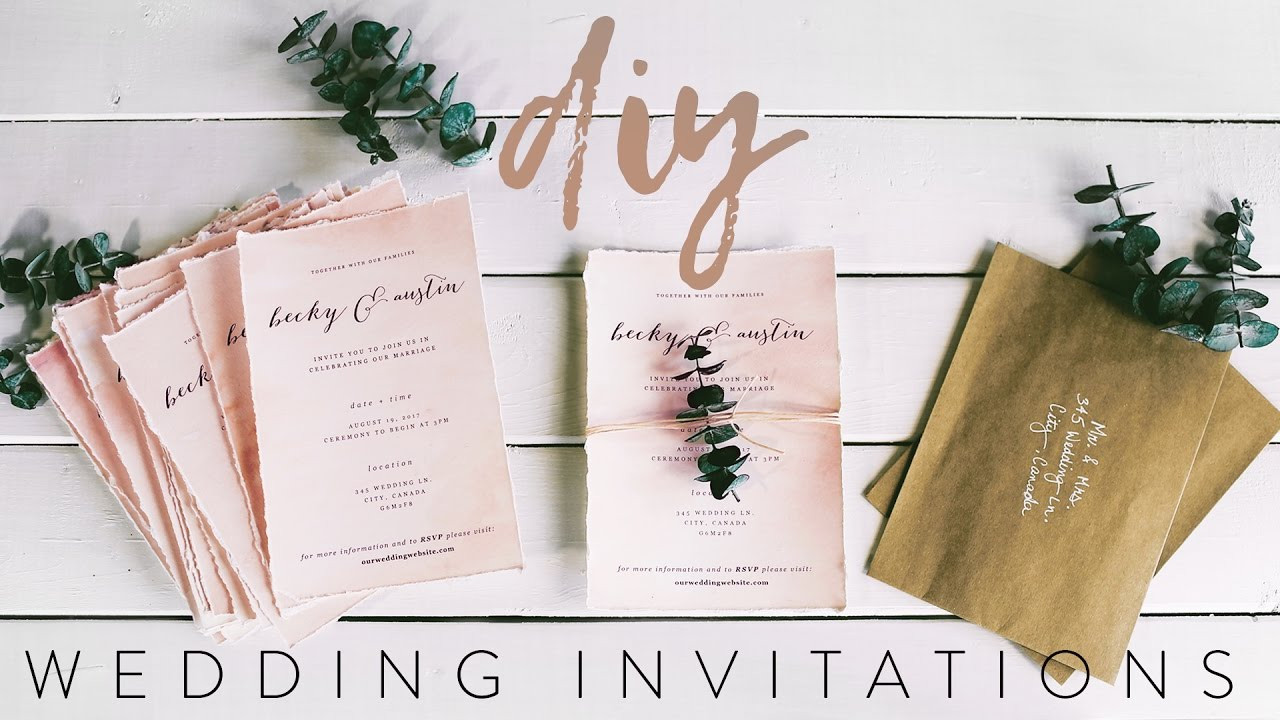 Wedding Invitation Ideas DIY
 DIY MY WEDDING INVITATIONS WITH ME