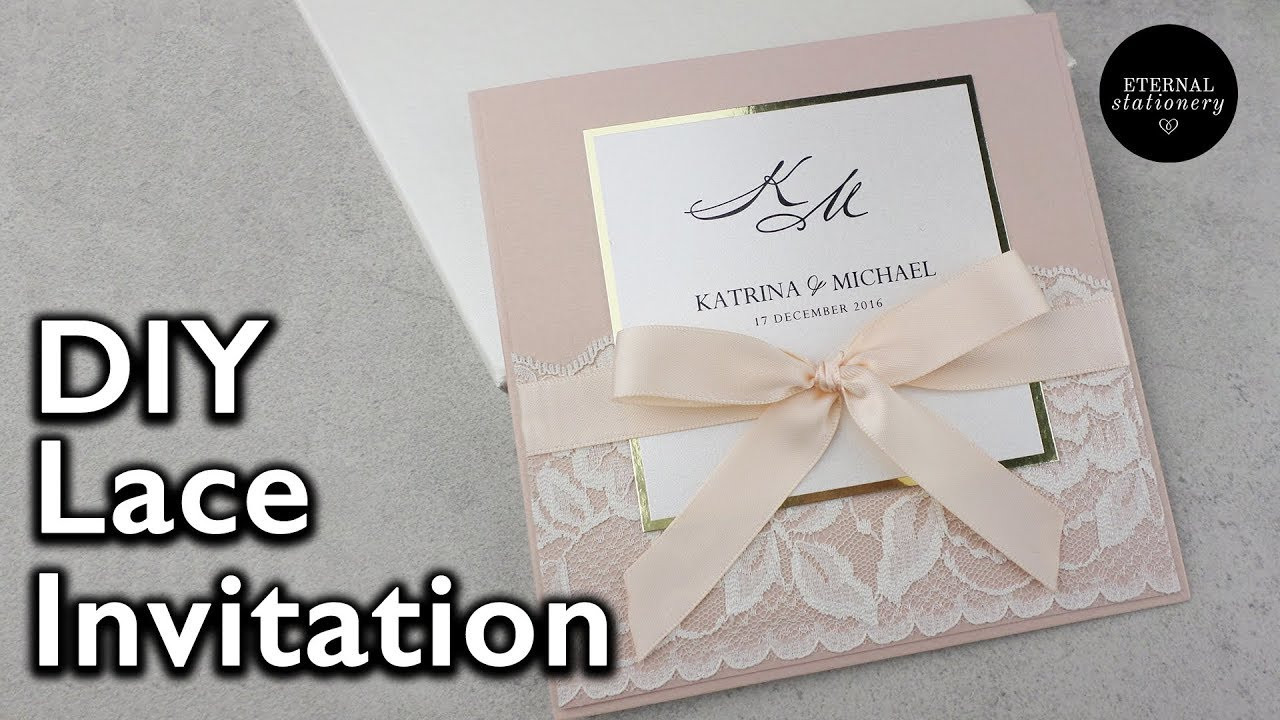 Wedding Invitation Ideas DIY
 Elegant Lace Invitation