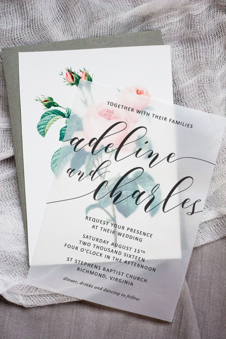 Wedding Invitation Paper Stock
 Make these sweet floral wedding invitations using nothing