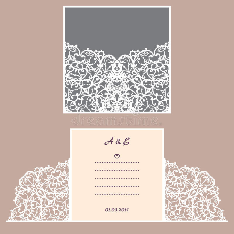 Wedding Invitation Paper Stock
 Wedding Invitation Greeting Card With Abstract Ornament