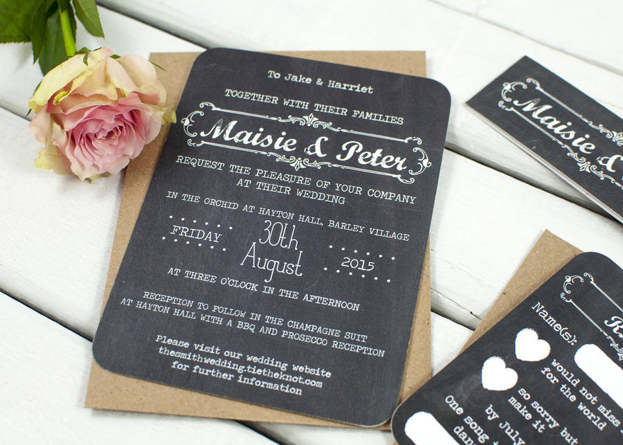 Wedding Invitations Bundle
 chalkboard wedding invitation bundle by norma&dorothy