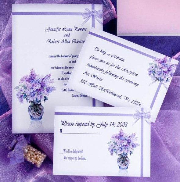 Wedding Invitations Purple
 Seasonal Wedding Invitations Color Ideas