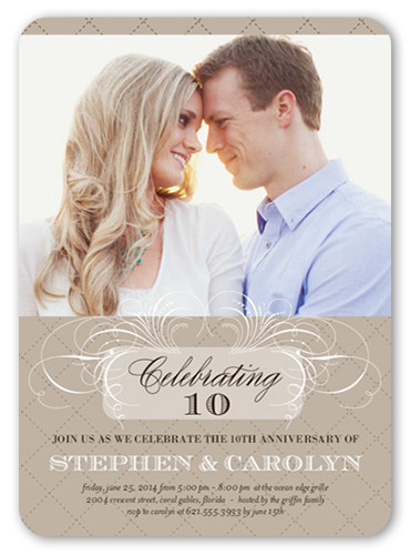 Wedding Invitations With Picture
 Celebrating Us 5x7 Wedding Anniversary Invitations