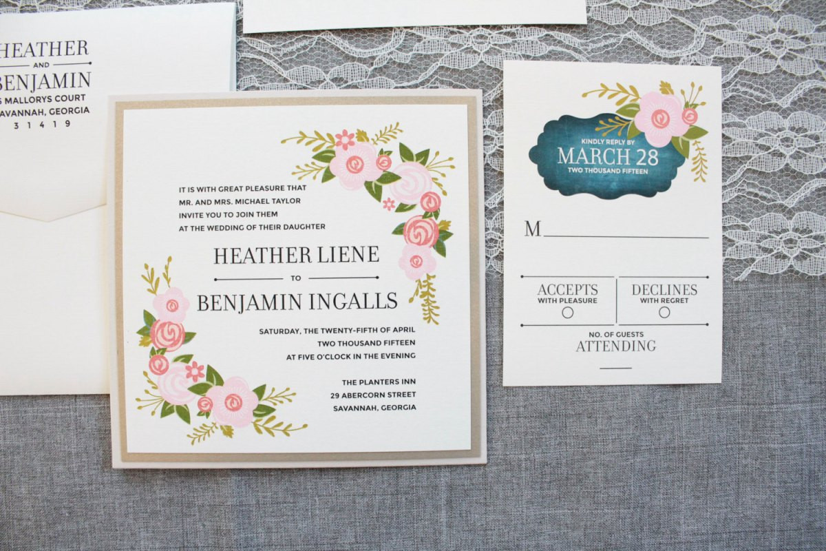 Wedding Invitations With Picture
 Square Wedding Invitations What Size Postage