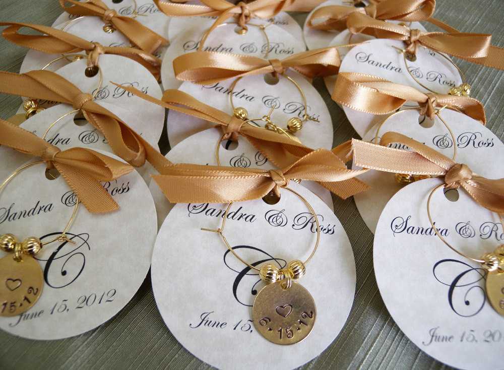 Wedding Party Favors
 Wedding Favors Personalized Wine Charms Custom by