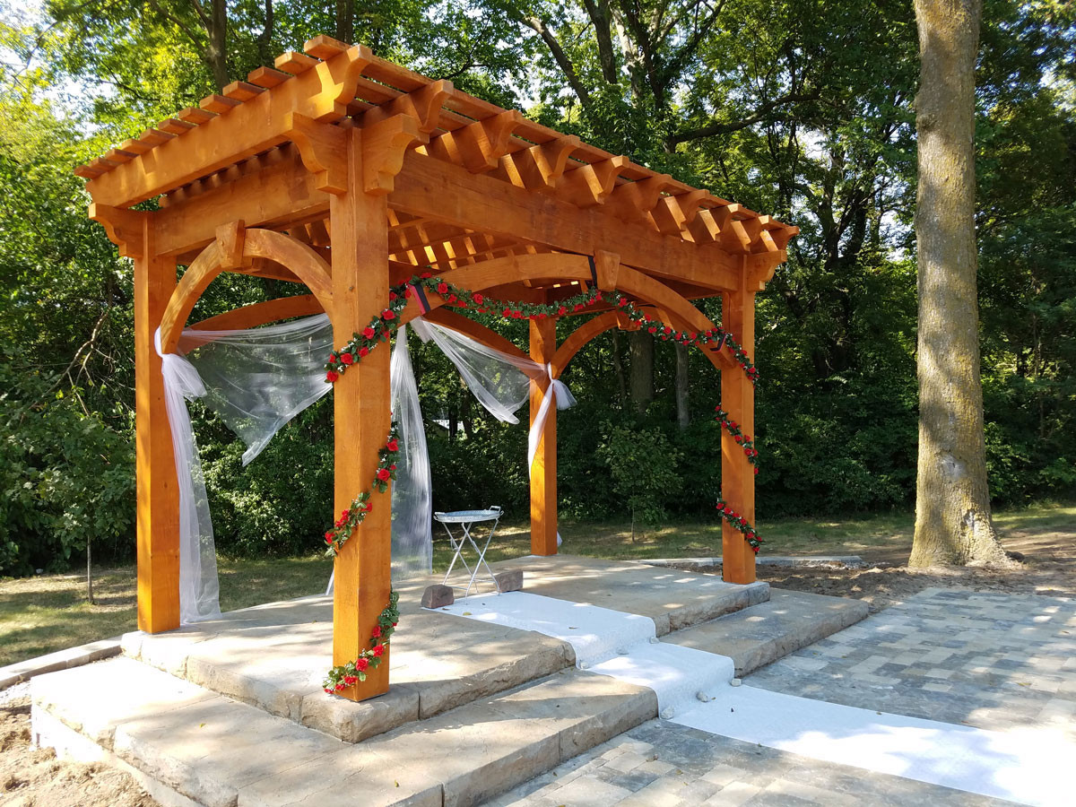 Wedding Pergola DIY
 Outdoor Wedding w DIY Pergola Kit