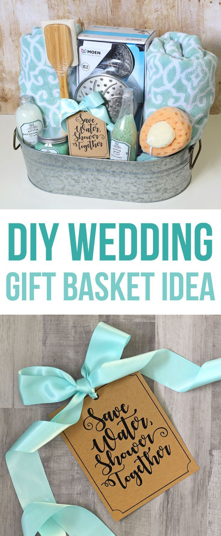 Wedding Photo Gift Ideas
 Shower Themed DIY Wedding Gift Basket Idea