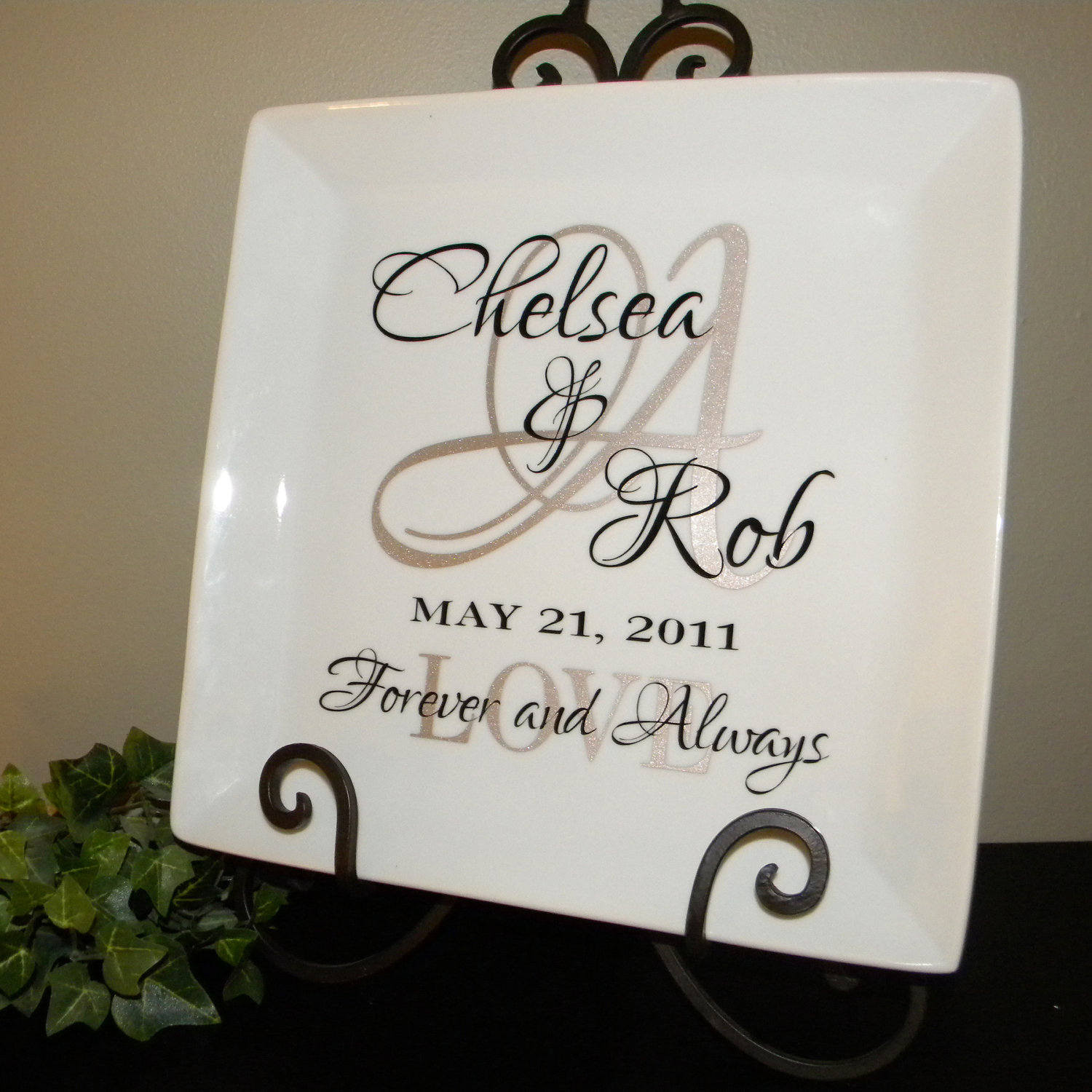 Wedding Photo Gift Ideas
 Personalized Wedding Gift Plate Anniversary Gift For Couple