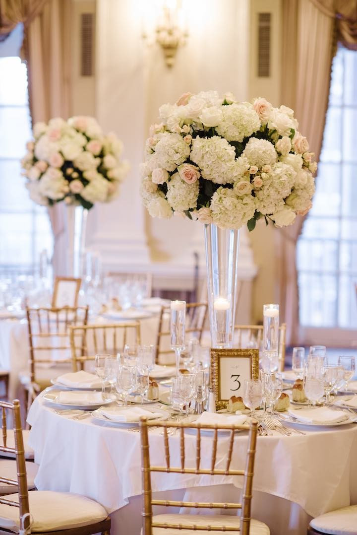 Wedding Reception Flowers
 Elegant and Luxe New York City Wedding MODwedding