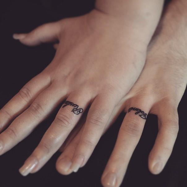 Wedding Ring Finger Tattoos
 50 Cool Wedding Ring Tattoos To Express Their Undying Love
