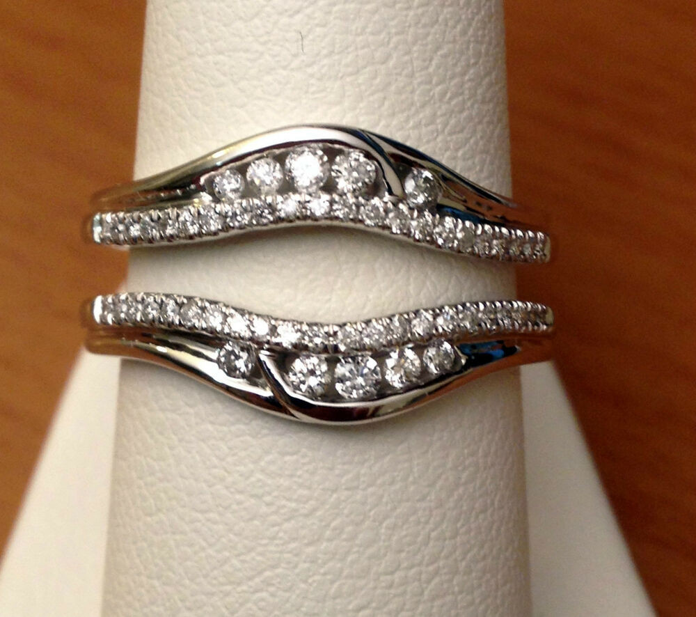 Wedding Ring Wrap
 Solitaire Enhancer Round Diamonds Ring Guard Wrap 14k