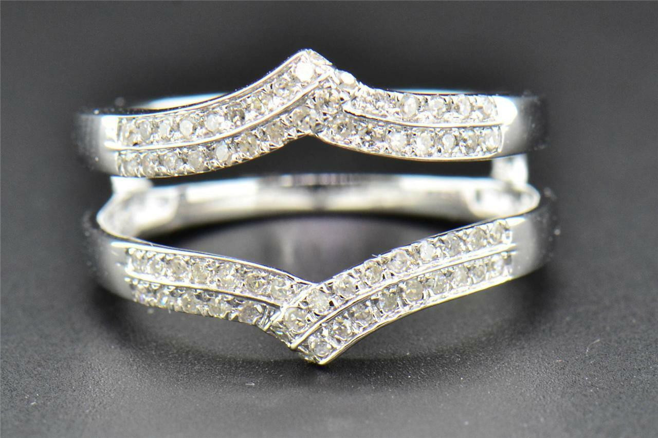Wedding Ring Wrap
 Diamond Enhancer Wrap Solitaire Engagement Ring 2 Row 14K