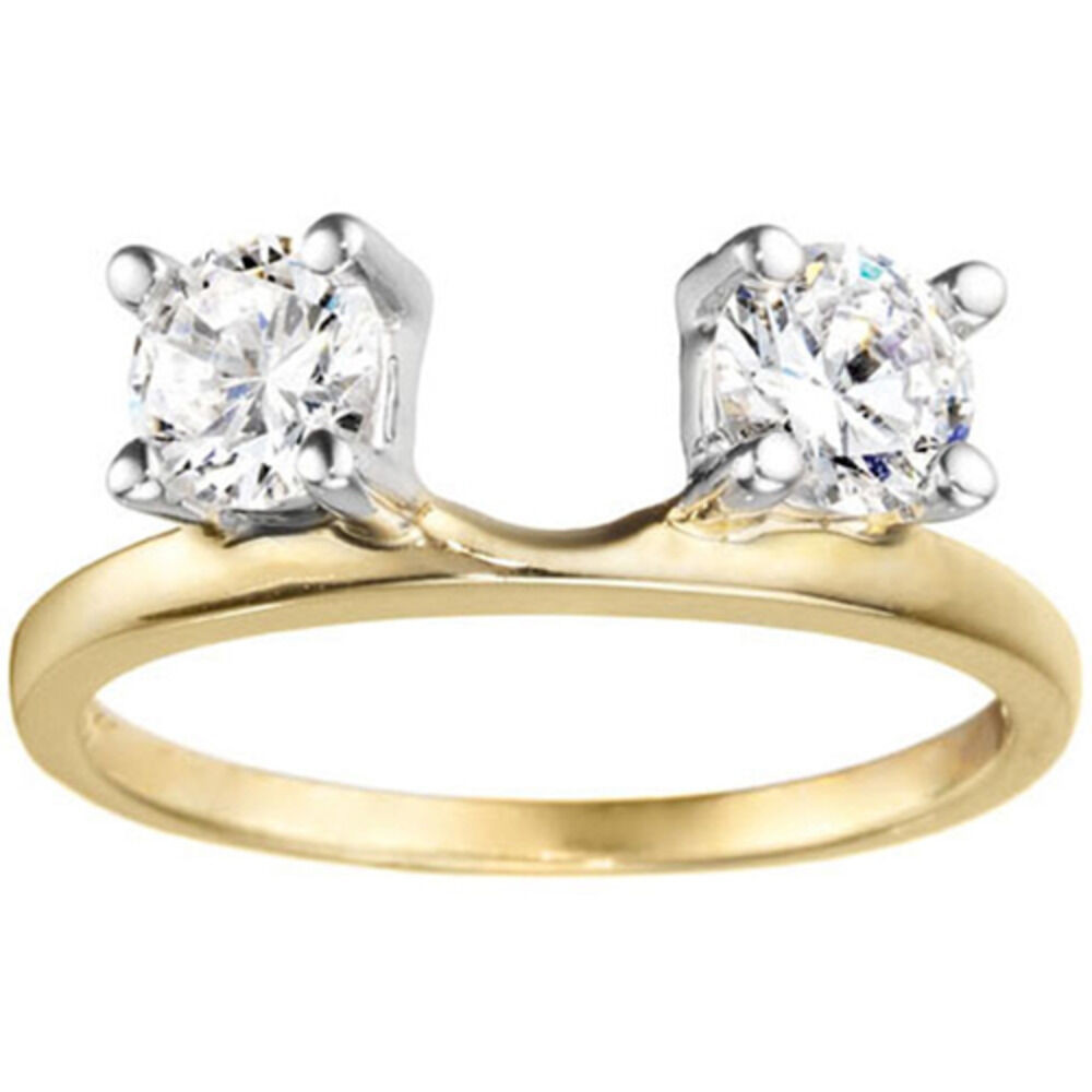 Wedding Ring Wrap
 Diamond Wedding Ring Wrap and Enhancer In Two Tone Silver
