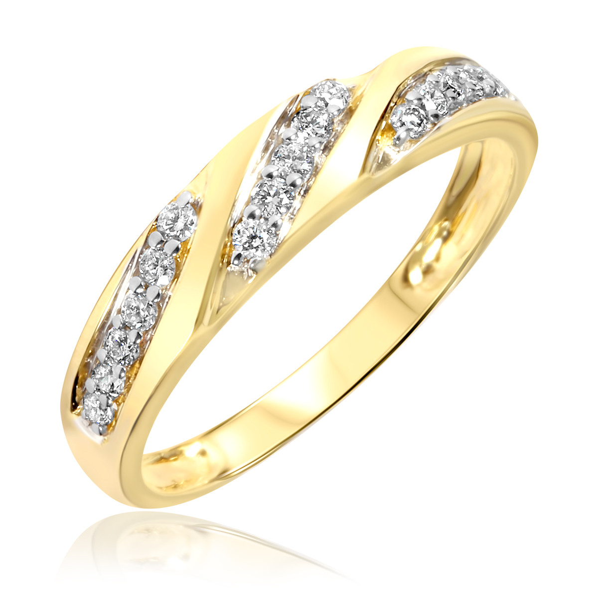 Wedding Rings Gold
 1 4 Carat T W Diamond Women s Wedding Ring 14K Yellow