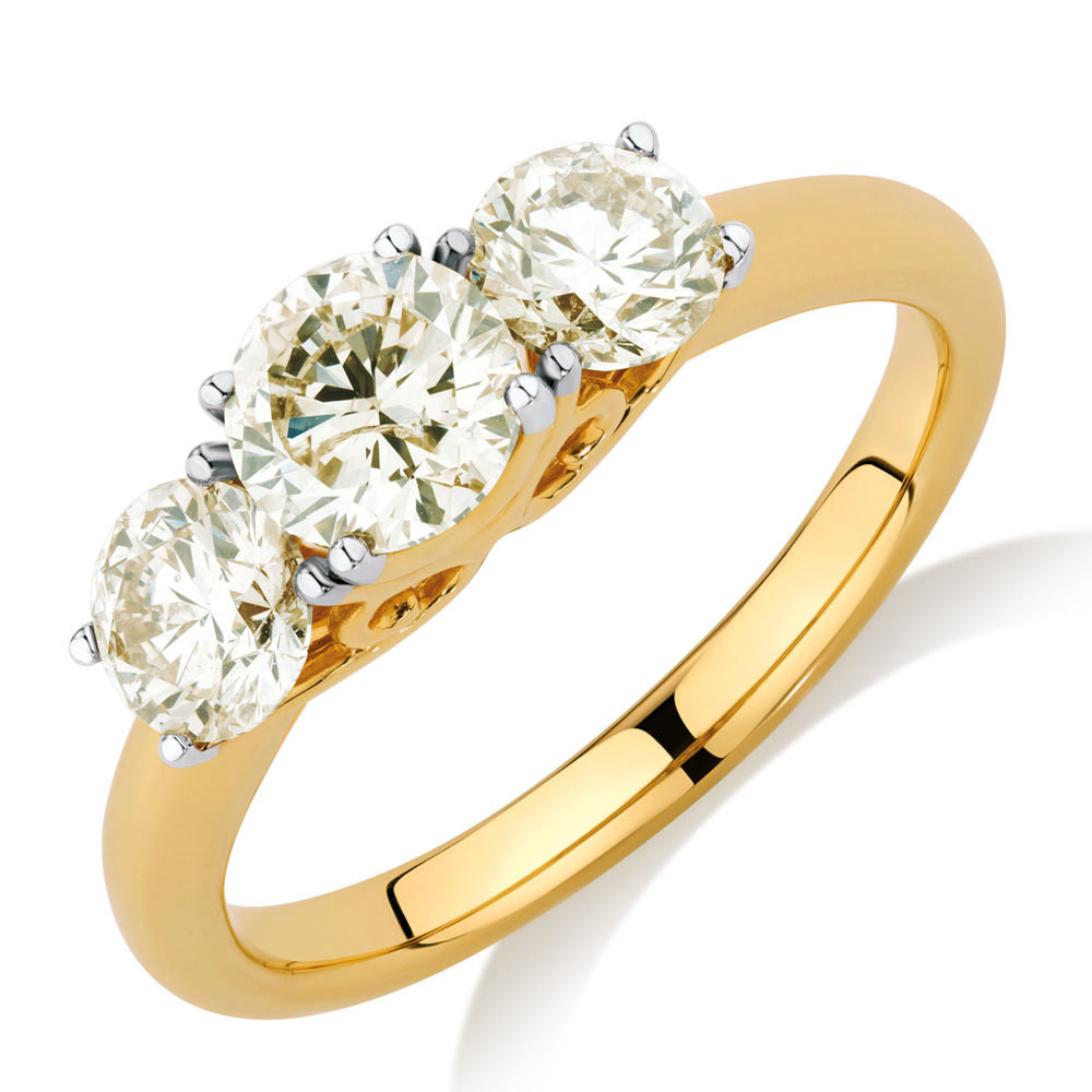 Wedding Rings Gold
 Engagement Ring with 1 63 Carat TW of Diamonds in 14ct