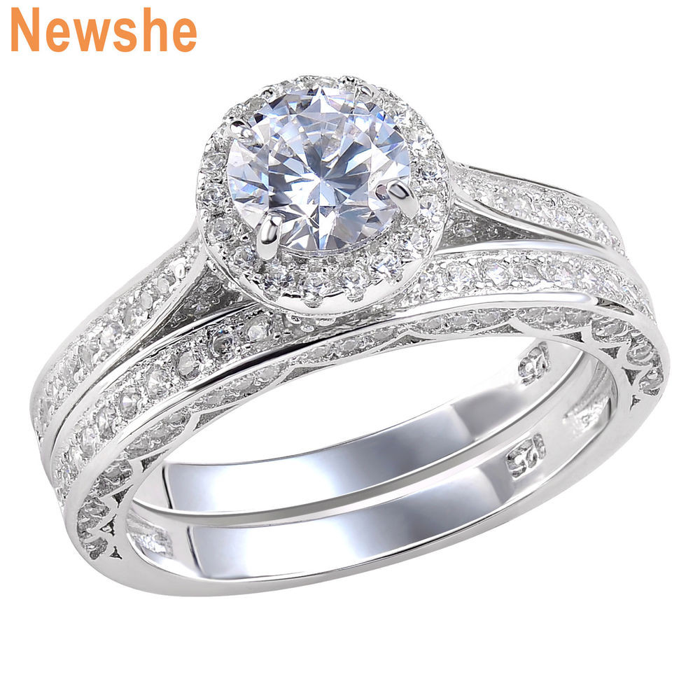 Wedding Rings Set
 Newshe Wedding Engagement Ring Set For Women 2 5Ct