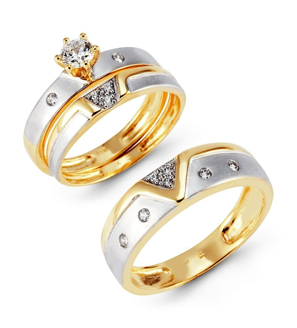 Wedding Rings Trio Sets For Cheap
 Trio Wedding Ring Sets Yellow Gold Ideas