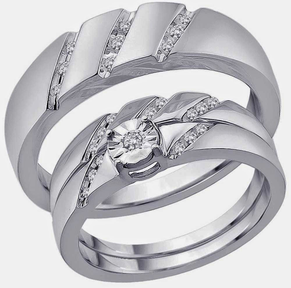 Wedding Rings Under 500
 His and Hers Trio Wedding Ring Sets Under 500 Dollars
