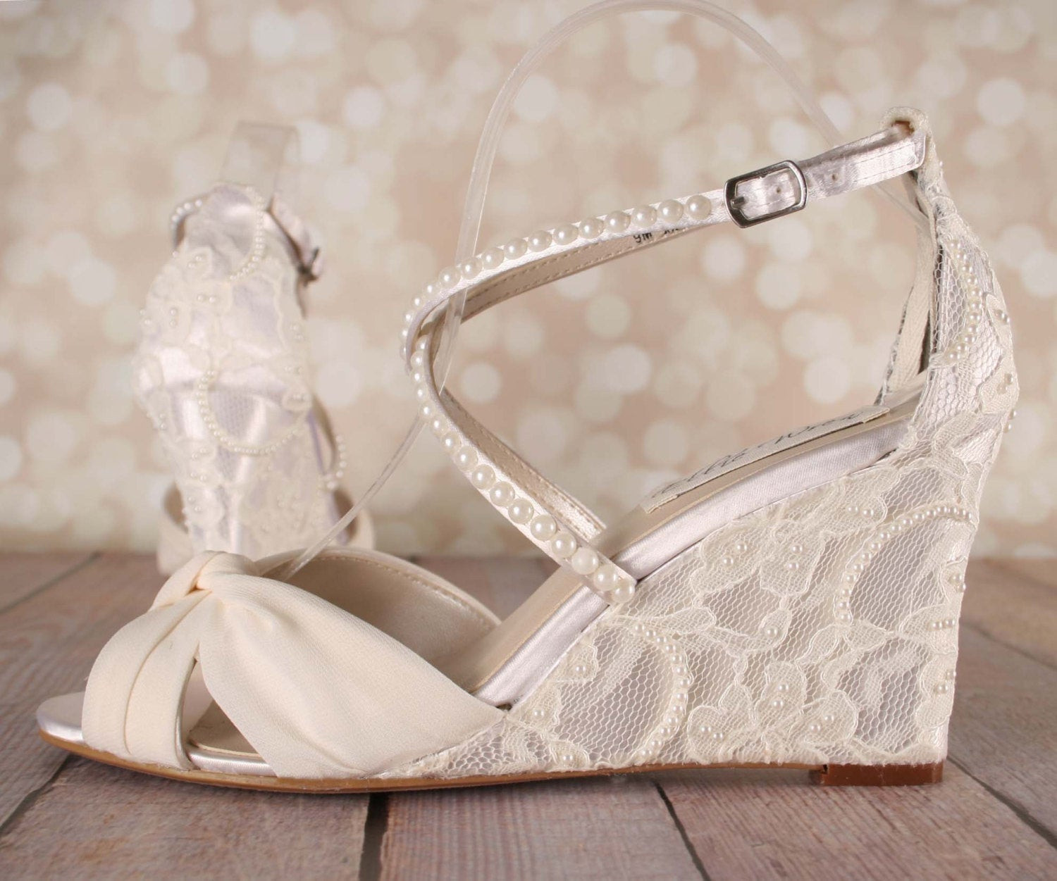 Wedding Shoe Wedges
 Ivory Wedding Shoes Lace Wedge Wedding Shoes Lace Heel