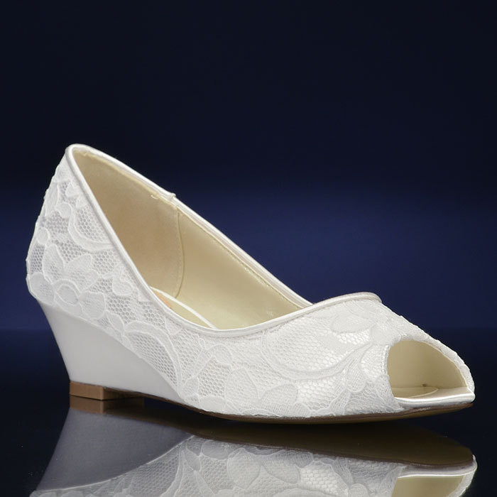 Wedding Shoes Dyeable
 Lace Wedge Wedding Shoes Dyeable Wedding Shoe Lace Wedding