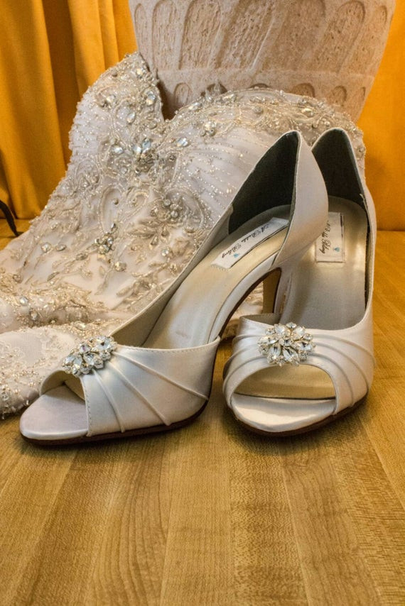 Wedding Shoes Sale
 SALE Wedding Shoes Bridal Shoes White Satin or Ivory Satin
