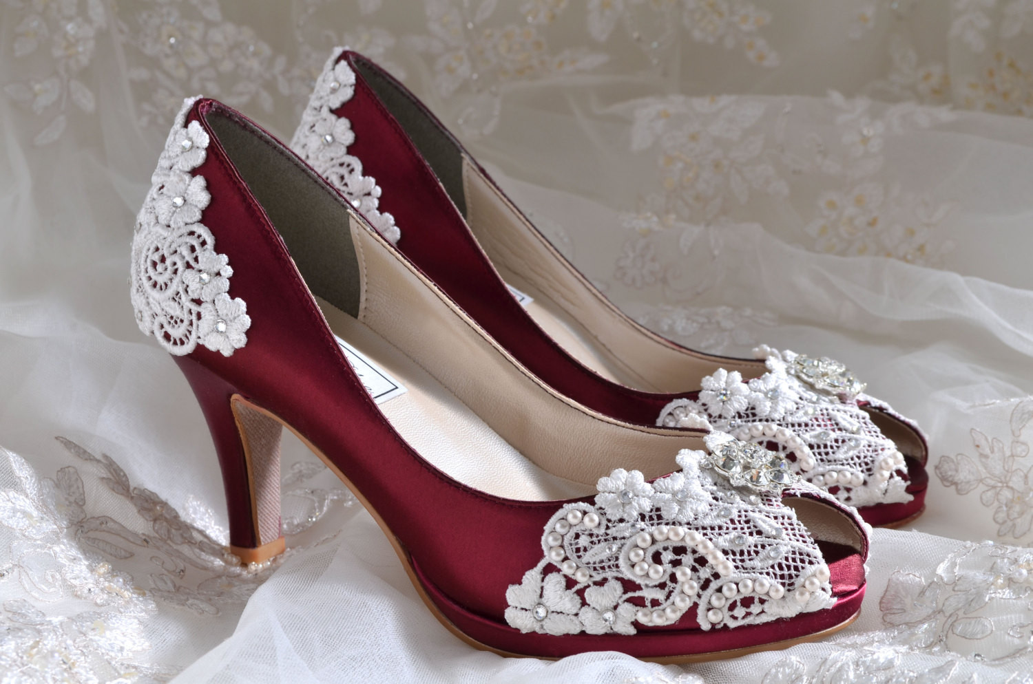 Wedding Shoes With Lace
 Wedding Shoes Lace Wedding Heels PB826A Vintage Wedding