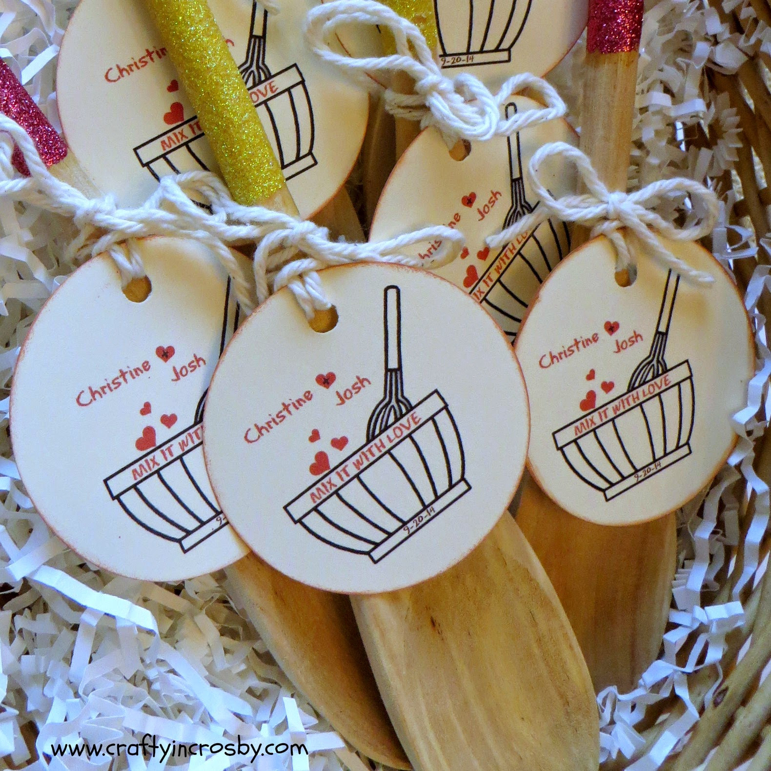Wedding Shower Favors
 Crafty in Crosby Bridal Shower Favors Mix it With Love