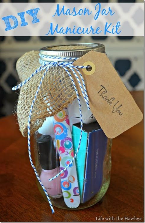 Wedding Shower Hostess Gift Ideas
 Baby Shower Hostess Gifts DIY Mason Jar Manicure Kit