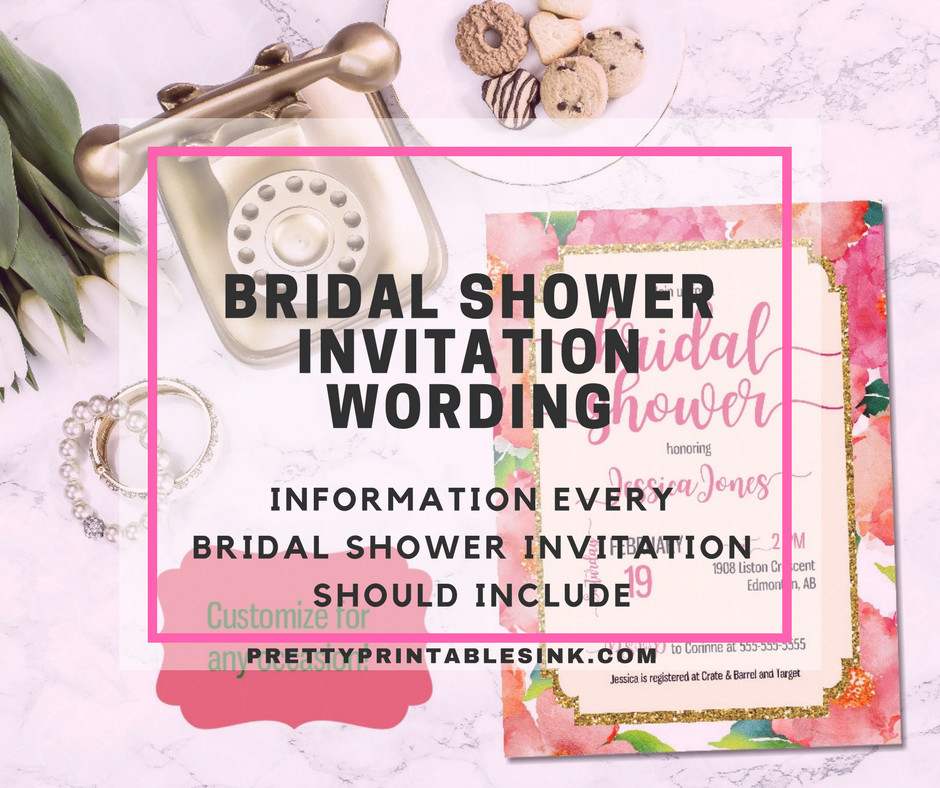 Wedding Shower Invitation Wording
 Bridal shower invitation wording what you need to know