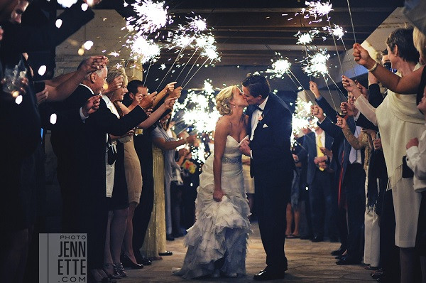 Wedding Sparkler Pictures
 Go Out With A Bang Coordinating Sparkler Exits