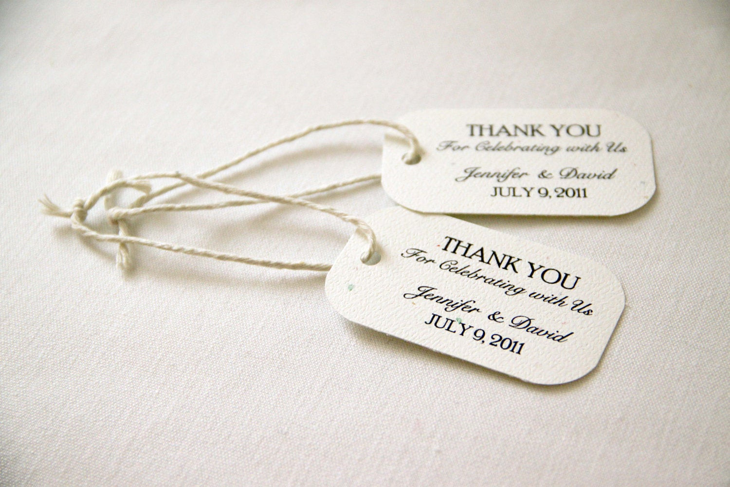 Wedding Tags For Favors
 150 Mini Wedding Favor Gift Tags Classic Thank You