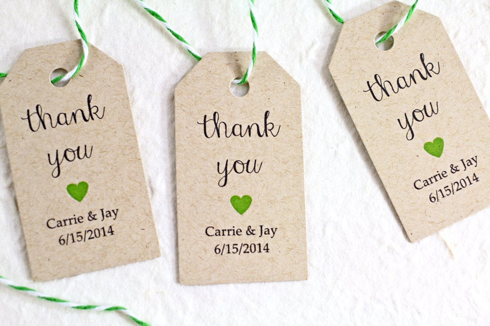 Wedding Tags For Favors
 Personalized Wedding Favor Tags Kraft Paper Rustic by iDoTags