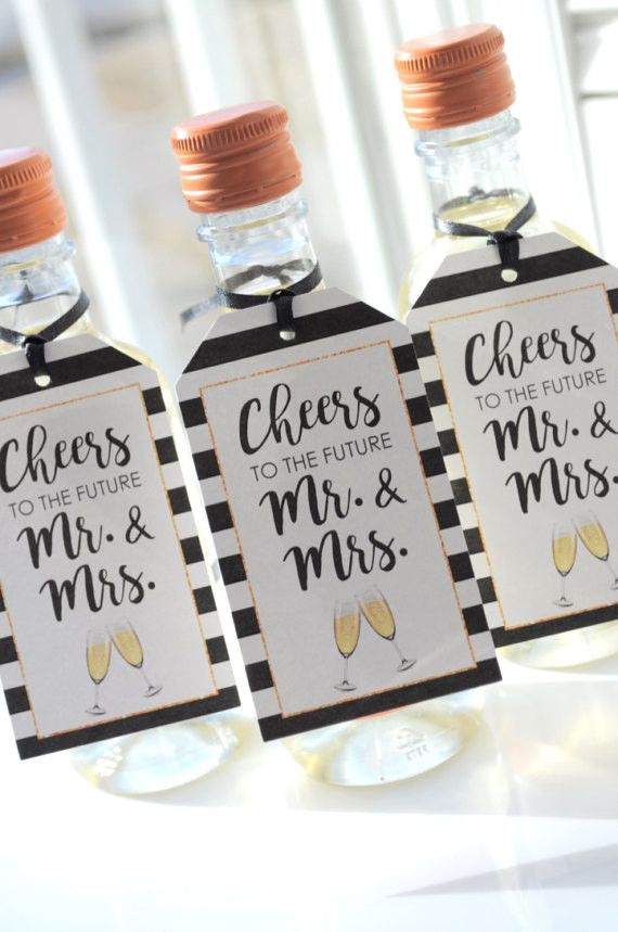 Wedding Tags For Favors
 Wedding Favors Bridal Shower Favors Champagne Tags Mini
