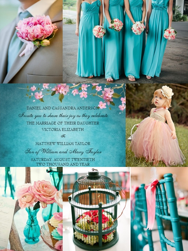 Wedding Themes And Motifs
 Wedding Color Motif Shades of Pink and Teal