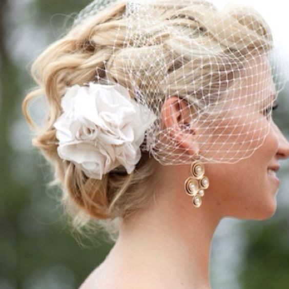 Wedding Updos With Birdcage Veil
 36 Beautiful Hairstyles To Rock With Veils Weddingomania