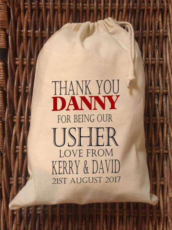 Wedding Usher Gifts
 Personalised Usher Wedding Gift Bag Various Sizes Available