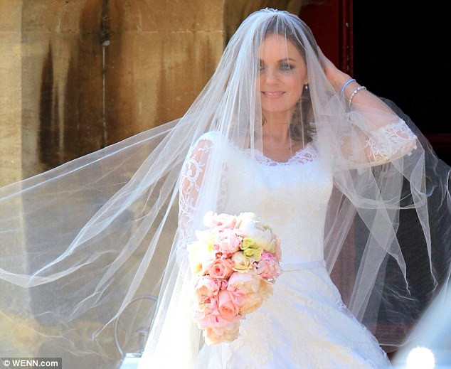 Wedding Veil Covering Face
 Geri Halliwell calls on Phillipa Lepley to design wedding